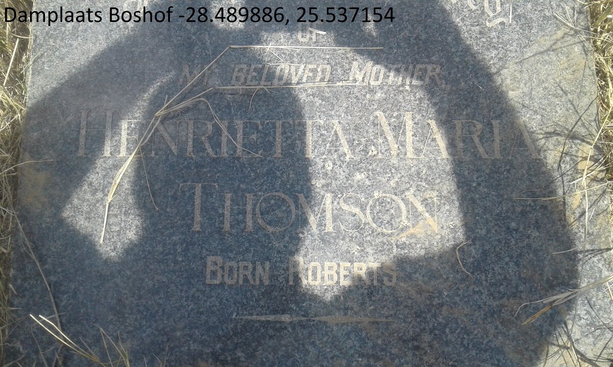 THOMSON Henrietta Maria nee ROBERTS
