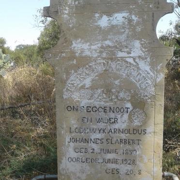 SLABBERT Lodewyk Arnoldus Johannes 1850-1928