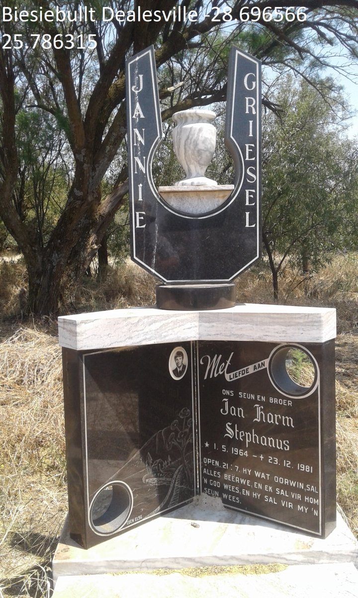 GRIESEL Jan Harm Stephanus 1964-1981