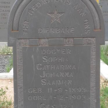 SAAIMAN Sophia Catharina Johanna 1893-1903