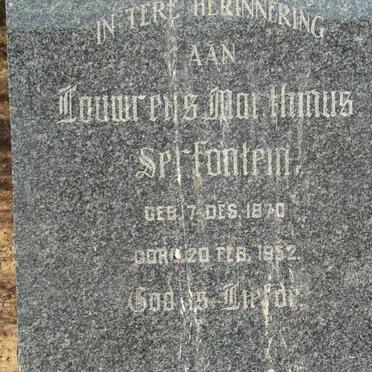 SERFONTEIN Louwrens Marthinus 1870-1952