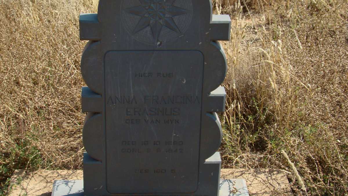 ERASMUS Anna Francina, nee VAN WYK 1880-1942