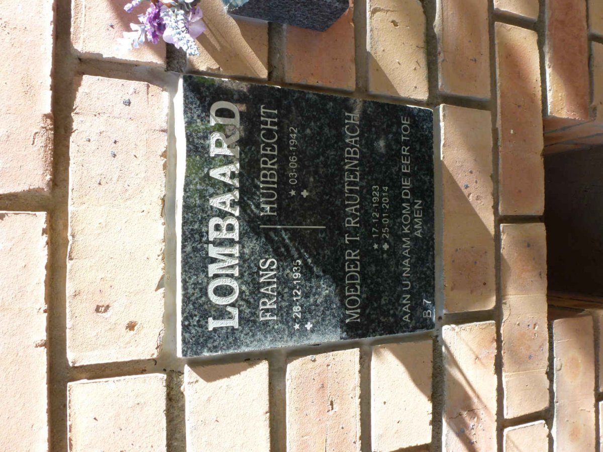 LOMBAARD Frans 1935- &amp; Huibrecht 1942- :: RAUTENBACH T. 1923-2014