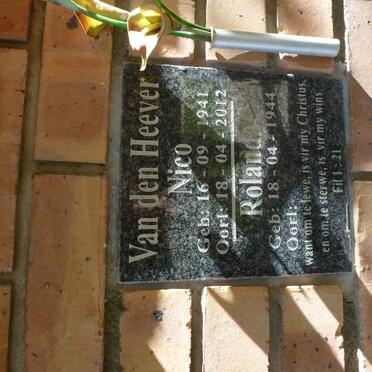 HEEVER Nico, van den 1941-2012 &amp; Rolanda 1944-
