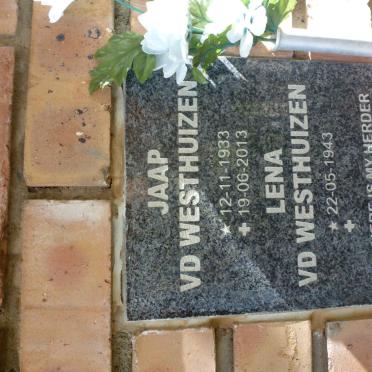 WESTHUIZEN Jaap, van der 1933-2013 &amp; Lena 1943-