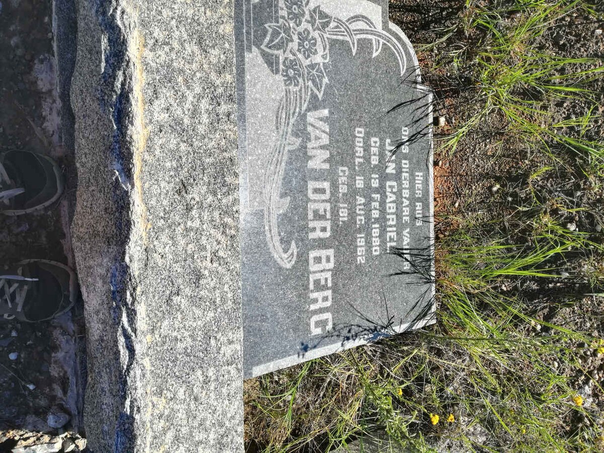 BERG Jan Gabriel, van der 1880-1962