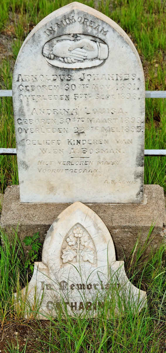 BOSMAN Arnoldus Johannes 1891-1893 :: BOSMAN Andrina Louisa 1893-1895