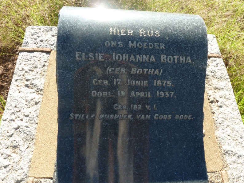 BOTHA Elsie Johanna nee BOTHA 1875-1937
