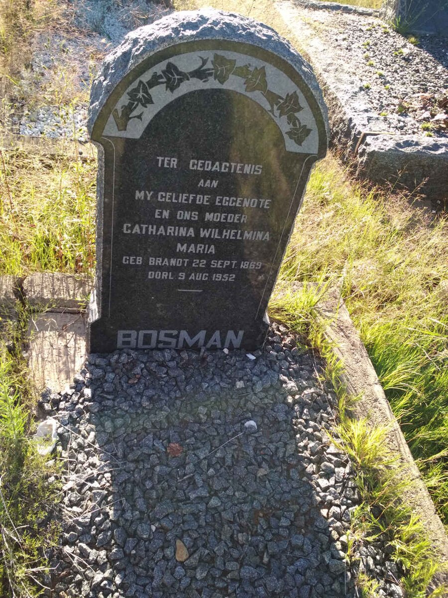 BOSMAN Catharina Wilhelmina Maria nee BRANDT 1869-1952