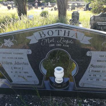 BOTHA Willem Albertus 1915-1990 &amp; Susanna Maria VENTER 1914-1999