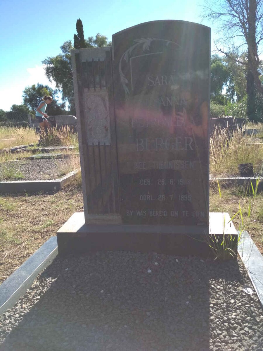 BURGER Sara Susanna Petronella nee THEUNISSEN 190?-1995