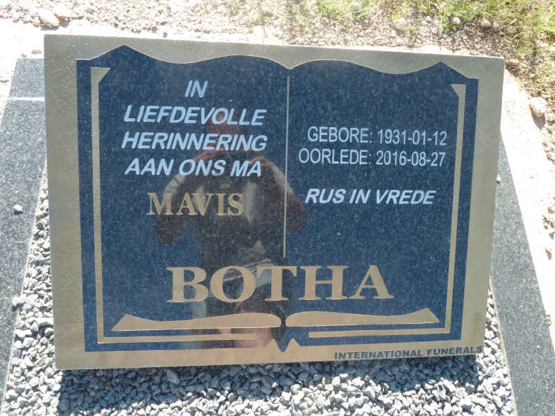BOTHA Mavis 1931-2016
