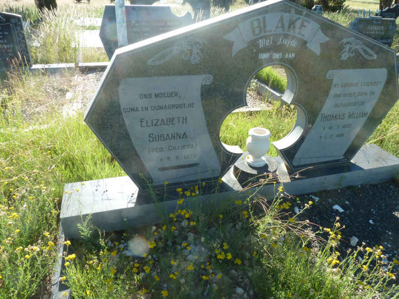 BLAKE Thomas William 1922-1991 &amp; Elizabeth Susanna CILLIERS 1922