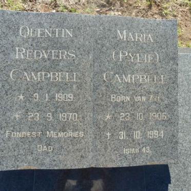 CAMPBELL Quentin Redvers 1909-1970 &amp; Maria VAN ZYL 1906-1994