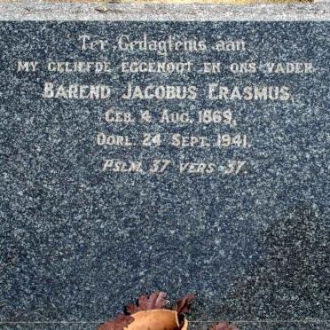 ERASMUS Barend Jacobus 1869-1941