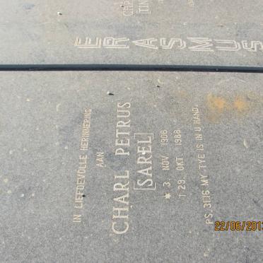 ERASMUS Charl Petrus 1908-1988 &amp; Christina Johanna formerly JOUBERT nee MARAIS 1904-1992