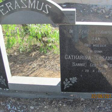 ERASMUS Catharina Susanna P. nee DU TOIT 1908-