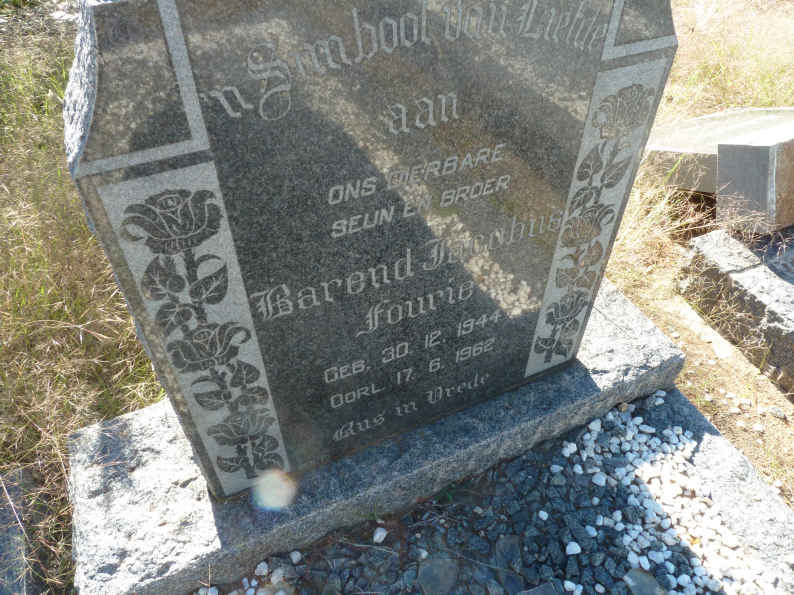 FOURIE Barend Jacobus 1944-1962