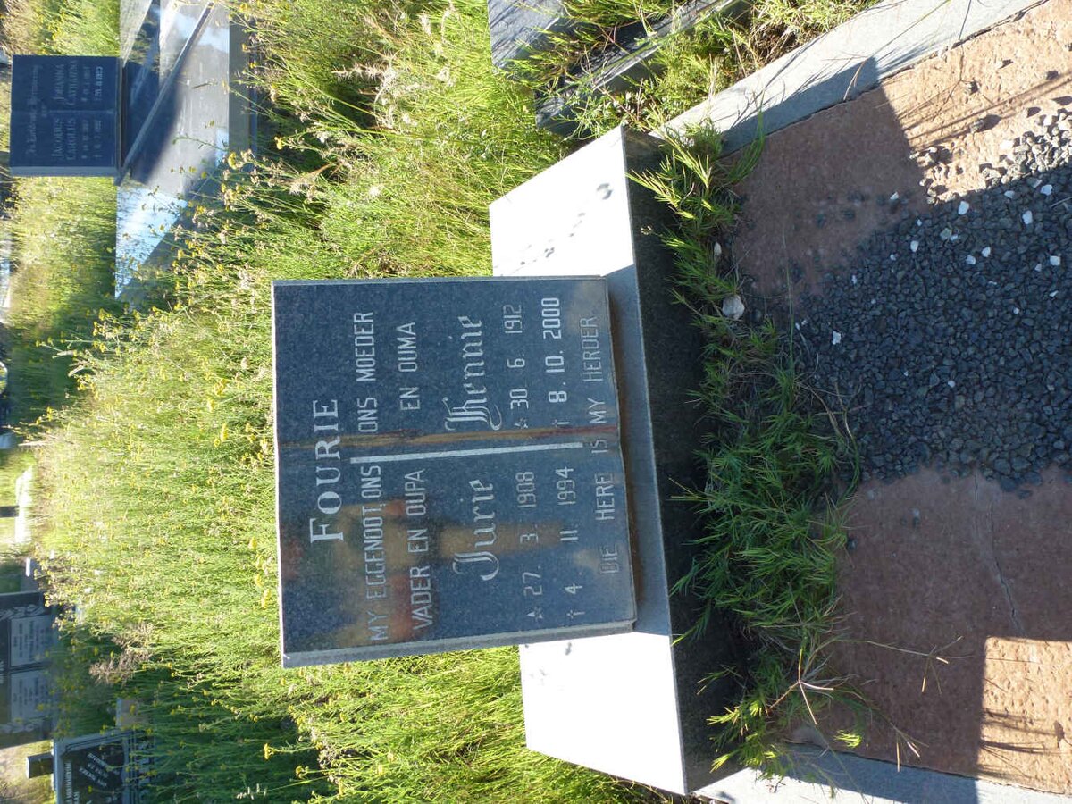 FOURIE Jurie 1908-1994 &amp; Hennie 1912-2000