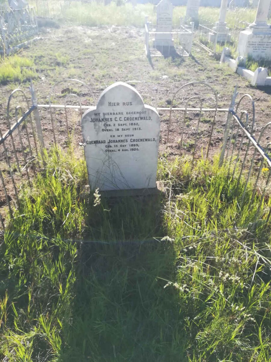 GROENEWALD Johannes C.C. 1862-1913 :: GROENEWALD Coenraad Johannes 1899-1920