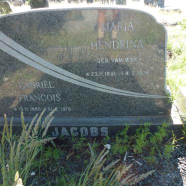JACOBS Gabriel Francois 1886-1976 &amp; Maria Hendrina VAN WYK 1891-1974