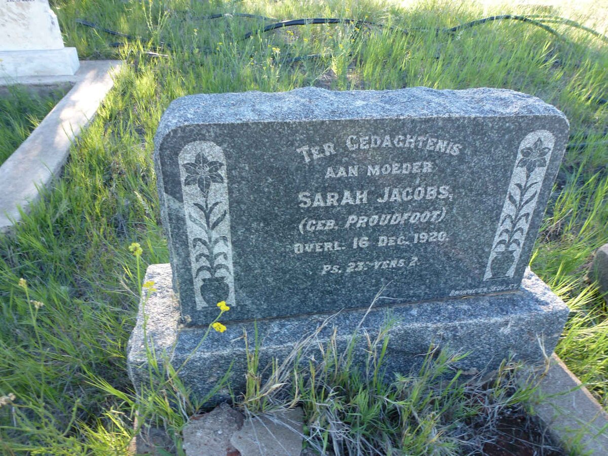JACOBS Sarah nee PROUDFOOT -1920
