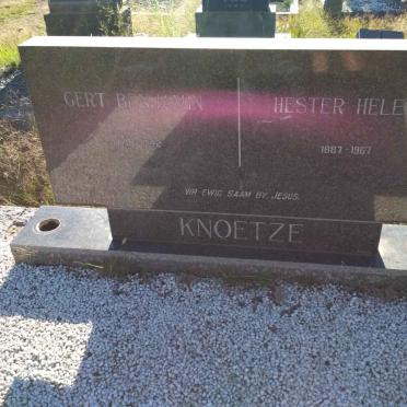 KNOETZE Gert Benjamin 1879-1942 &amp; Hester Helena 1887-1967