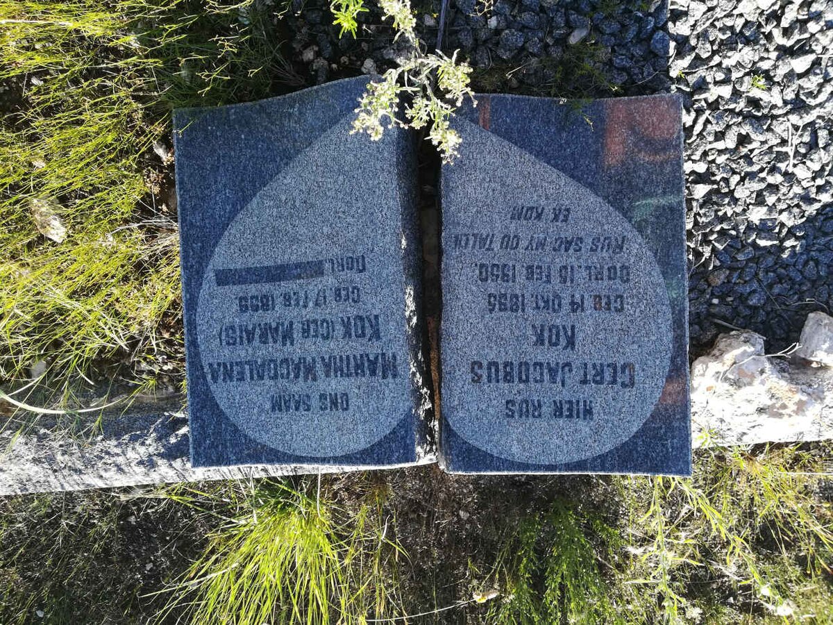 KOK Gert Jacobus 1895-1950 &amp; Martha Magdalena MARAIS 1899-