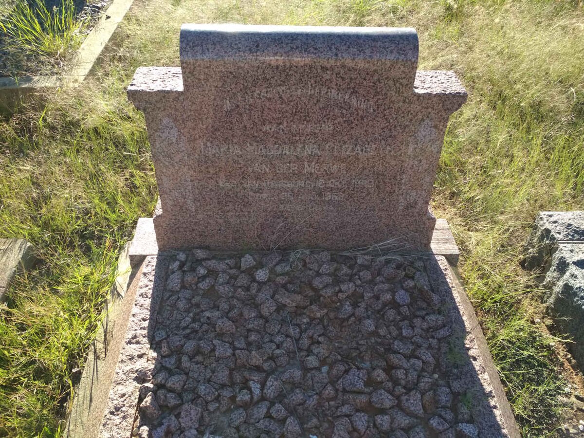 MERWE Maria Magdalena Elizabeth, van der nee VAN RENSBURG 18??-196?