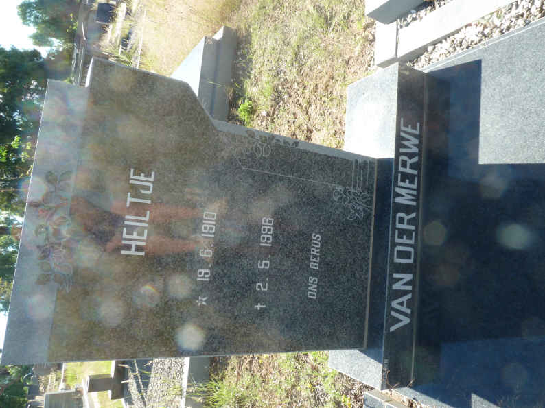 MERWE Heiltje, van der 1910-1996