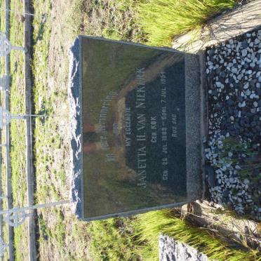 NIEKERK Janetta H., van nee KOK 1889-1954