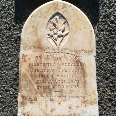 PRETORIUS Magritha Magdalena Johanna nee KLEINGELD 1870-1916