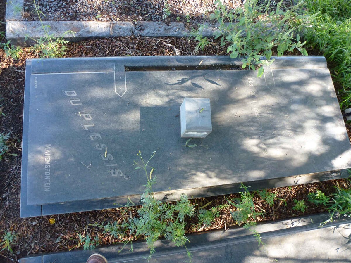 PLESSIS Jan, du 1893-1967