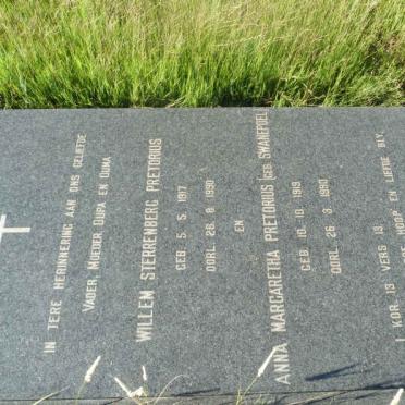 PRETORIUS Willem Sterrenberg 1917-1990 &amp; Anna Margaretha SWANEPOEL 1919-1990