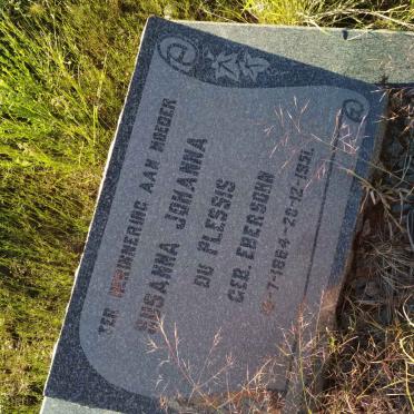 PLESSIS Susanna Johanna, du nee EBERSOHN 1864-1951