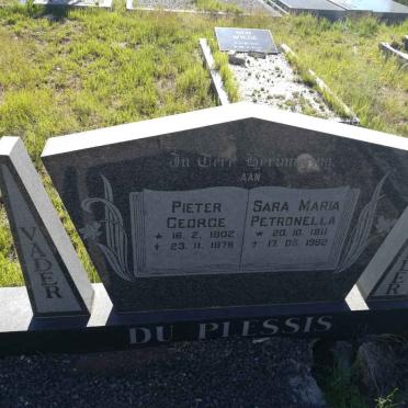 PLESSIS Pieter George, du 1902-1976 &amp; Sara Maria Petronella 1911-1982