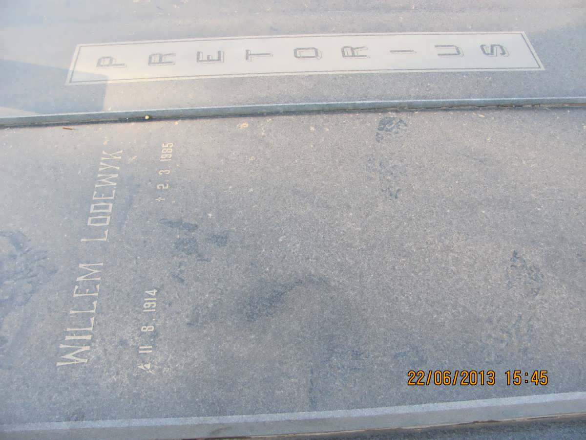 PRETORIUS Willem Lodweyk 1914-1985