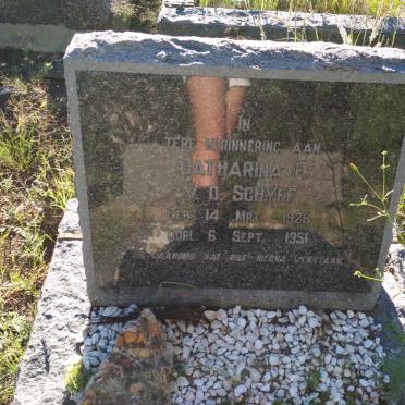 SCHYFF Catharina F., v.d. 1928-1951