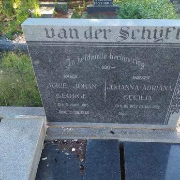 SCHYFF Jurie Johan George, van der 1915-1965 &amp; Johanna Adriana Cecilia DE WET 1921-