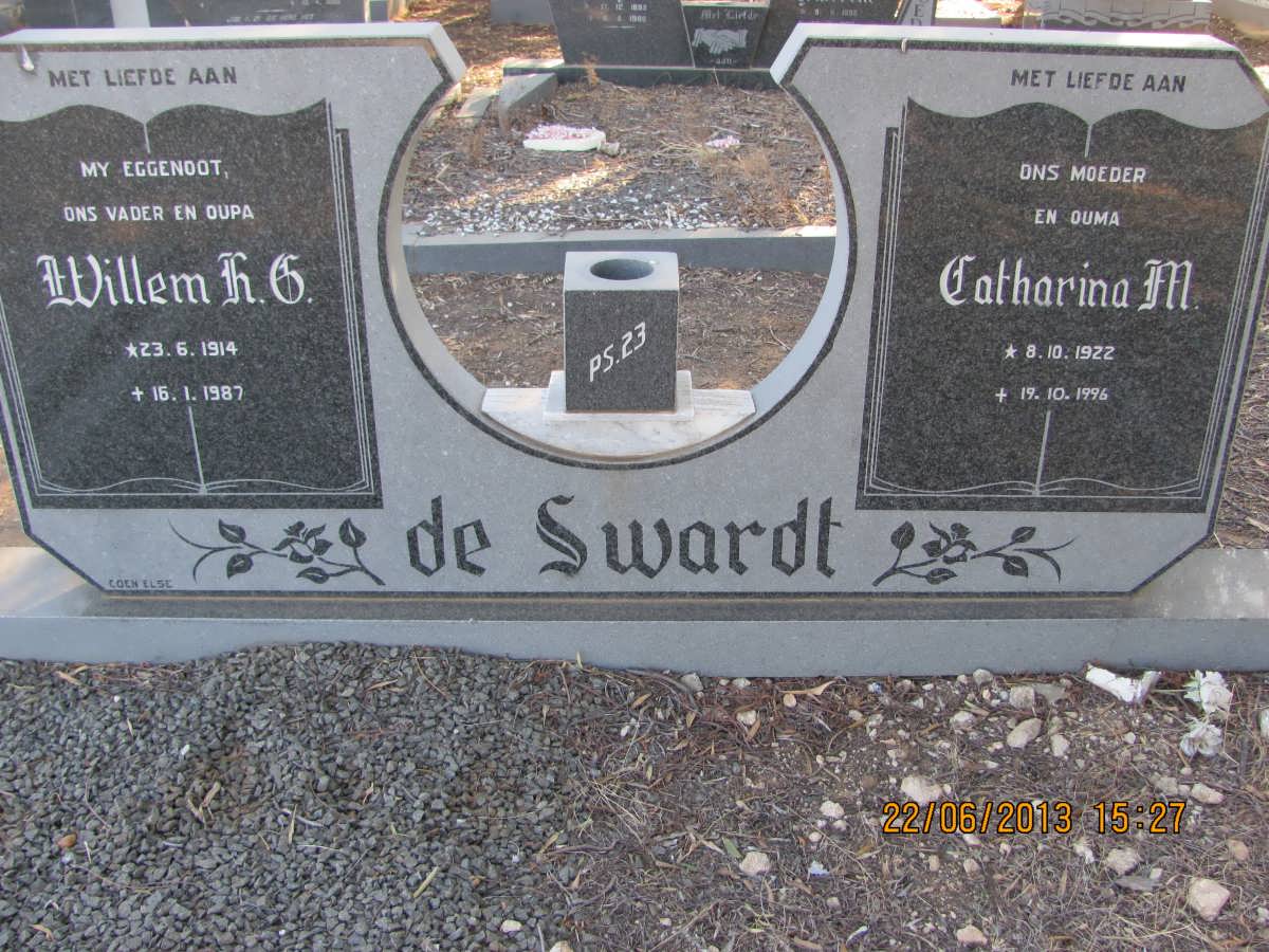 SWARDT Willem H.G., de 1914-1987 &amp; Catharina M. 1922-1996