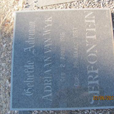 SERFONTEIN Adriaan Van Wyk 1915-1987