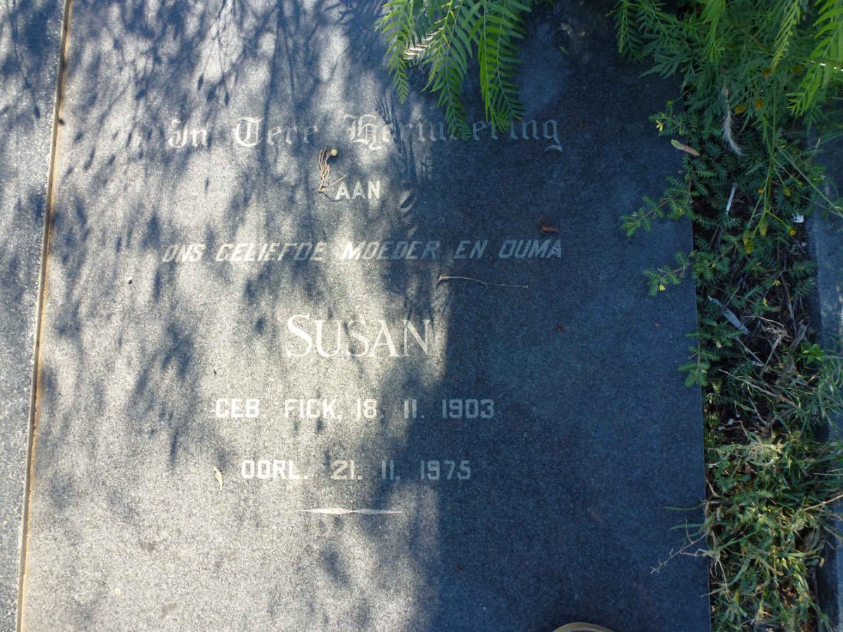 SERFONTEIN Adam Johannes 1888-1968 &amp;  Susan FICK 1903-1975