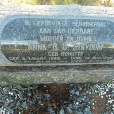 STRYDOM Anna B.L. nee SCHUTTE 1885-1959