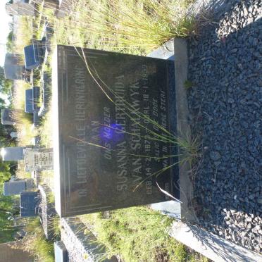 SCHALKWYK Susanna Gertruida, van 1873-1933