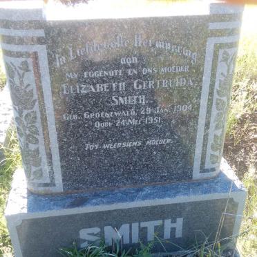 SMITH Elizabeth Gertruida nee GROENEWALD 1904-1951