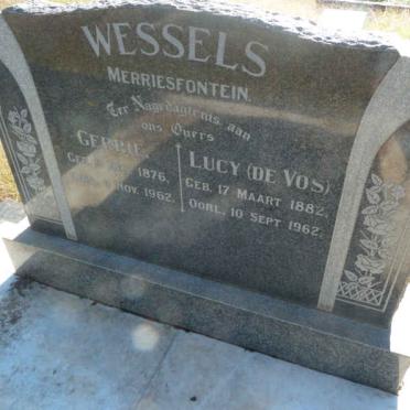 WESSELS Gerrie 1876-1962 &amp; Lucy DE VOS 1882-1962