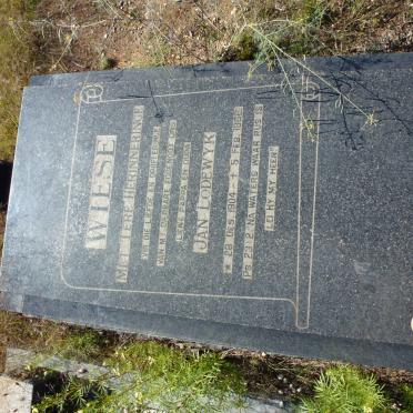 WIESE Jan Lodewyk 1904-1966