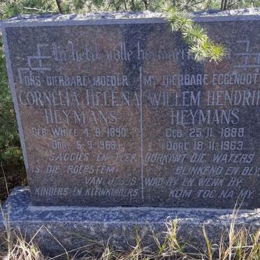 HEYMANS Willem Hendrik 1888-1963 &amp; Cornelia Helena WHITE 1890-1968