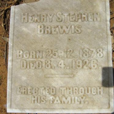 BREWIS Henry Stephen 1878-1926