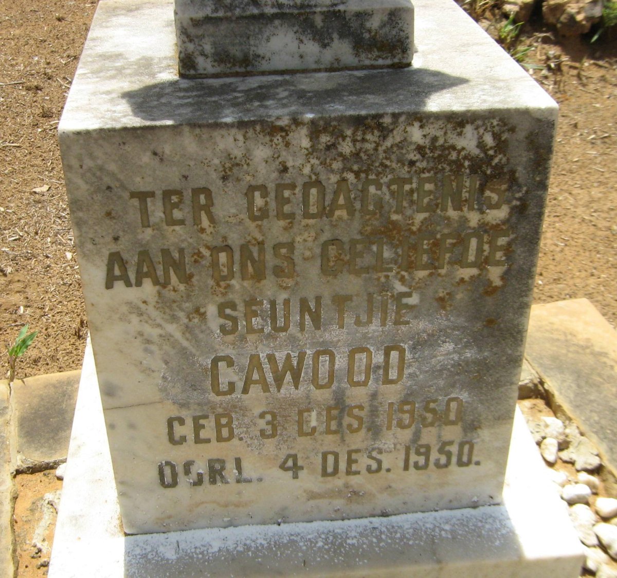 CAWOOD Seuntjie 1950-1950